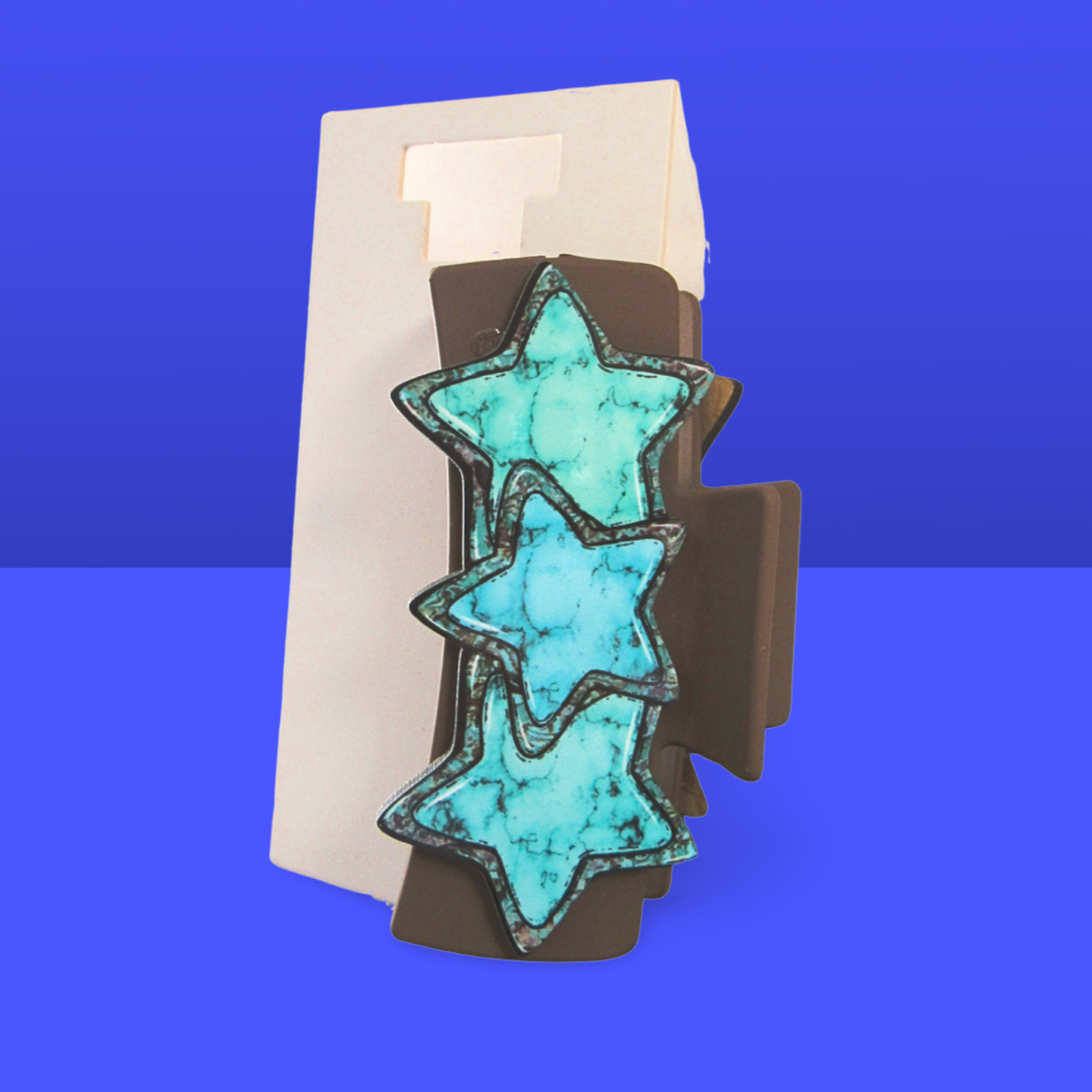 Triple Star Shaped Sublimated Hair Clip 4 inch
