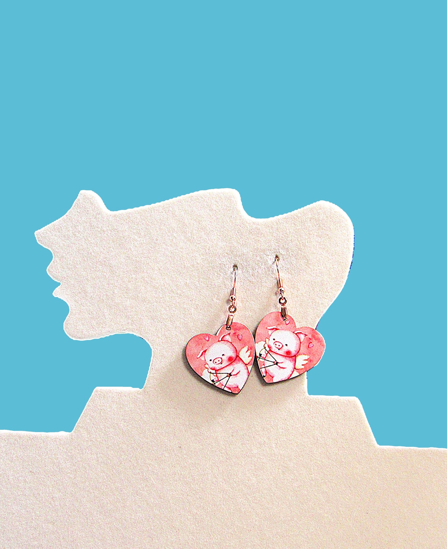 Heart Shaped Sublimated Earrings