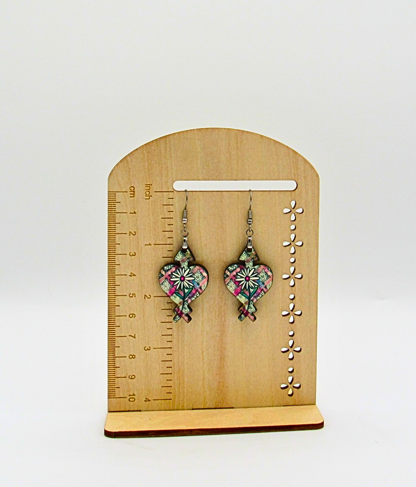 MDF-Heart Arrow Shaped Sublimated Earrings 1.5 inch