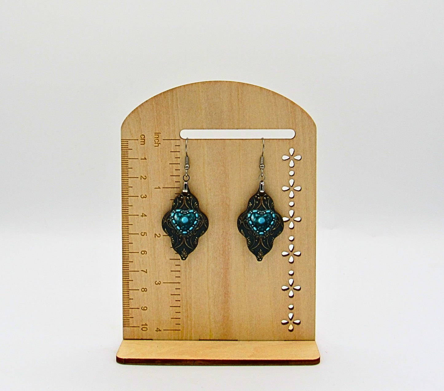 MDF- Wavy Edge Shaped Sublimated Earrings 1.5 inch