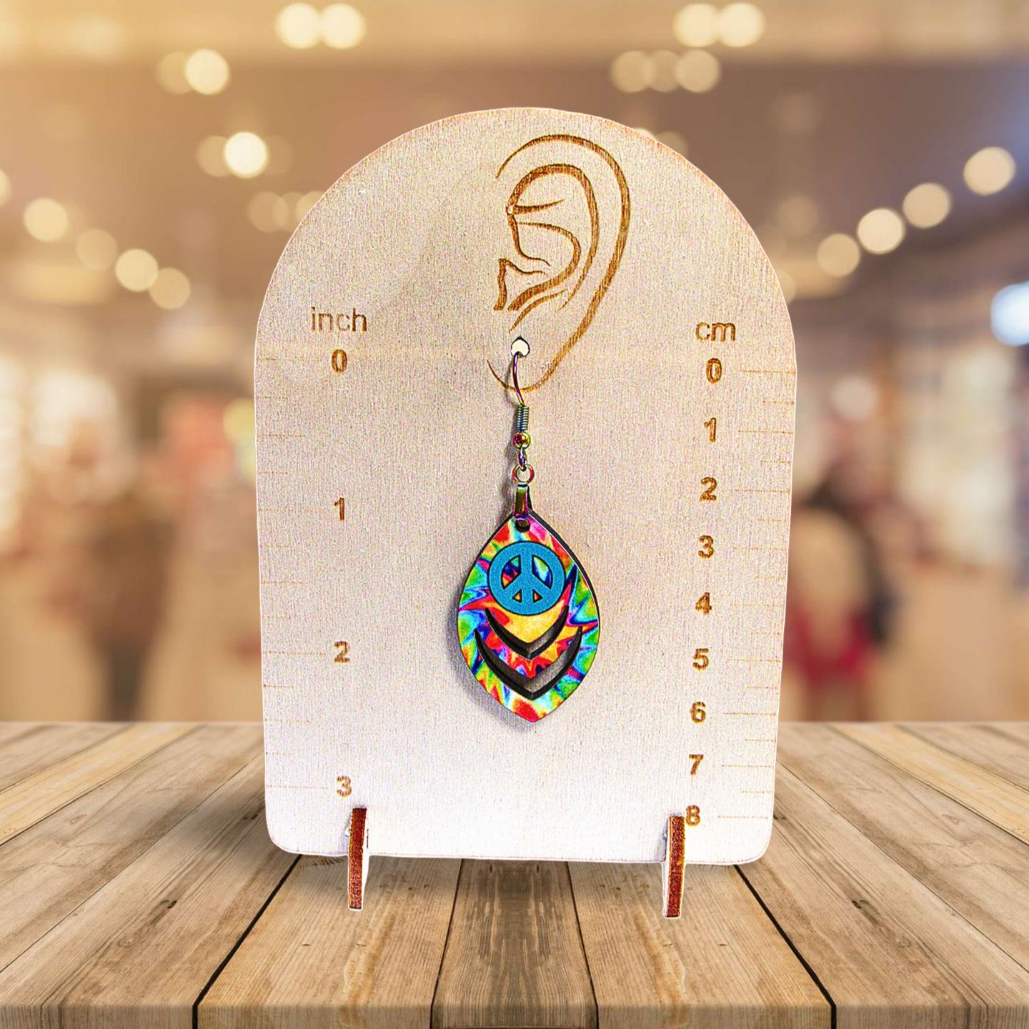 Open Teardrop Shaped Sublimated Earrings 1.5 inch