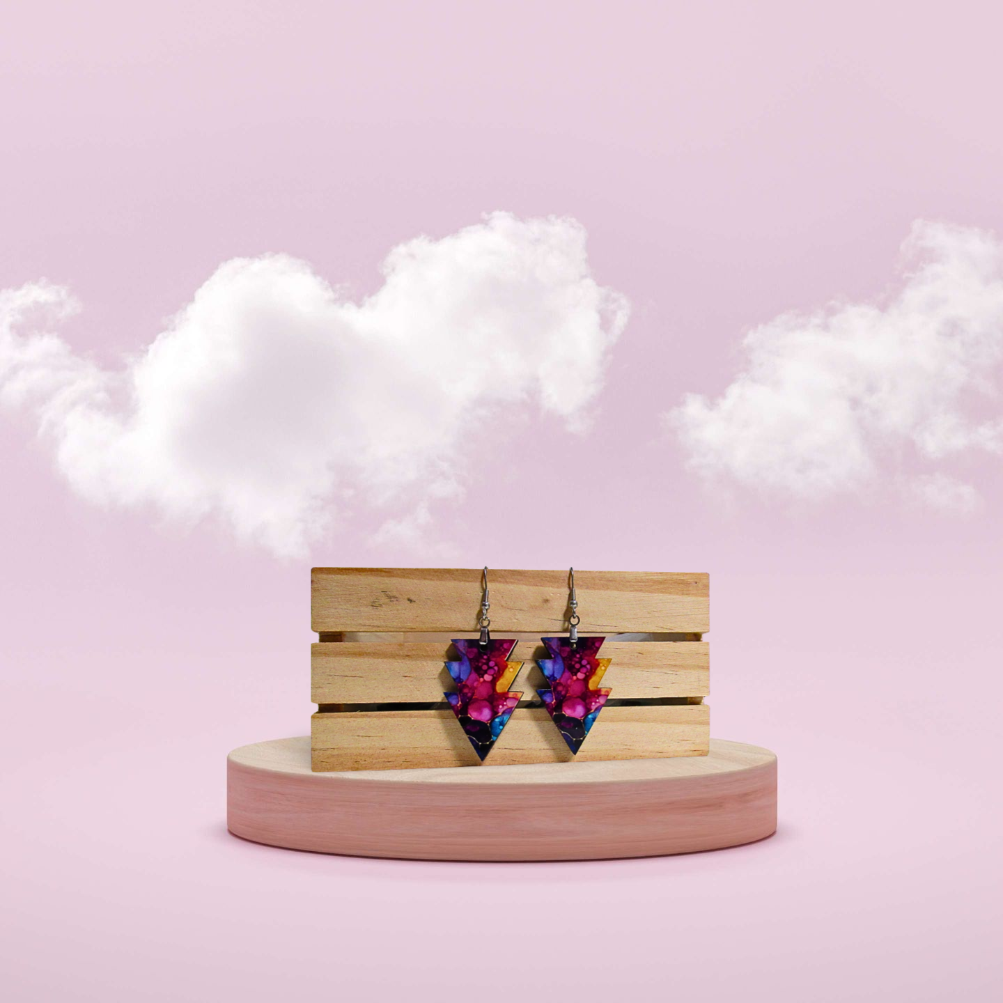 MDF-Triple Arrow Shaped Sublimated Earrings 1.5 inch