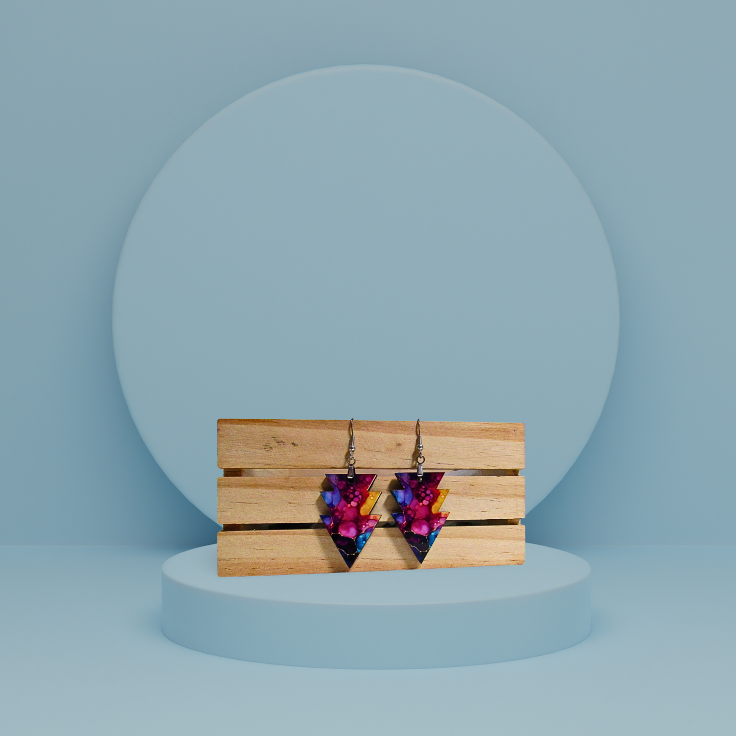 MDF-Triple Arrow Shaped Sublimated Earrings 1.5 inch