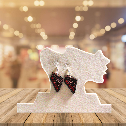 Pie Shaped Sublimated Earring