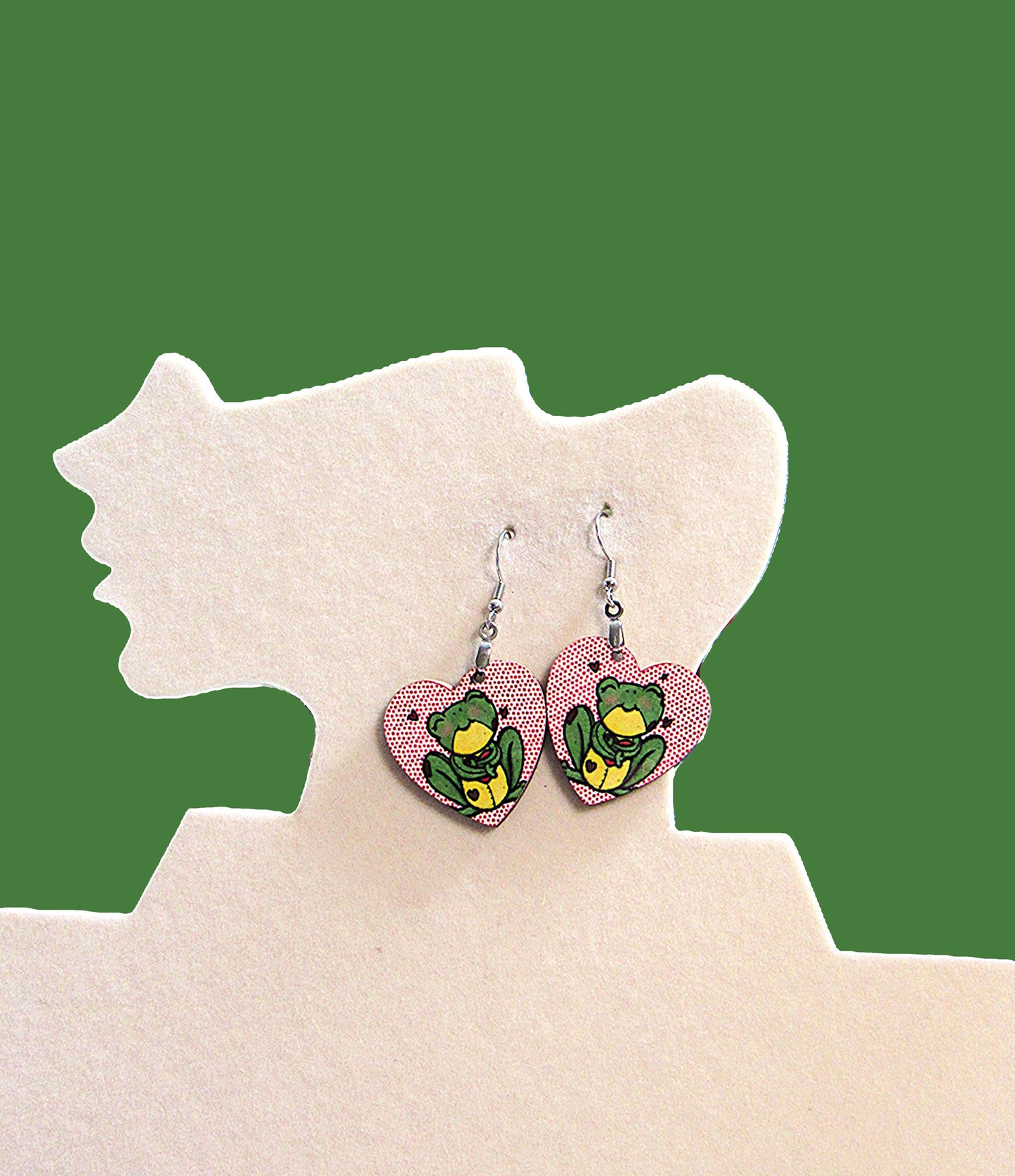 Heart Shaped Sublimated Earrings