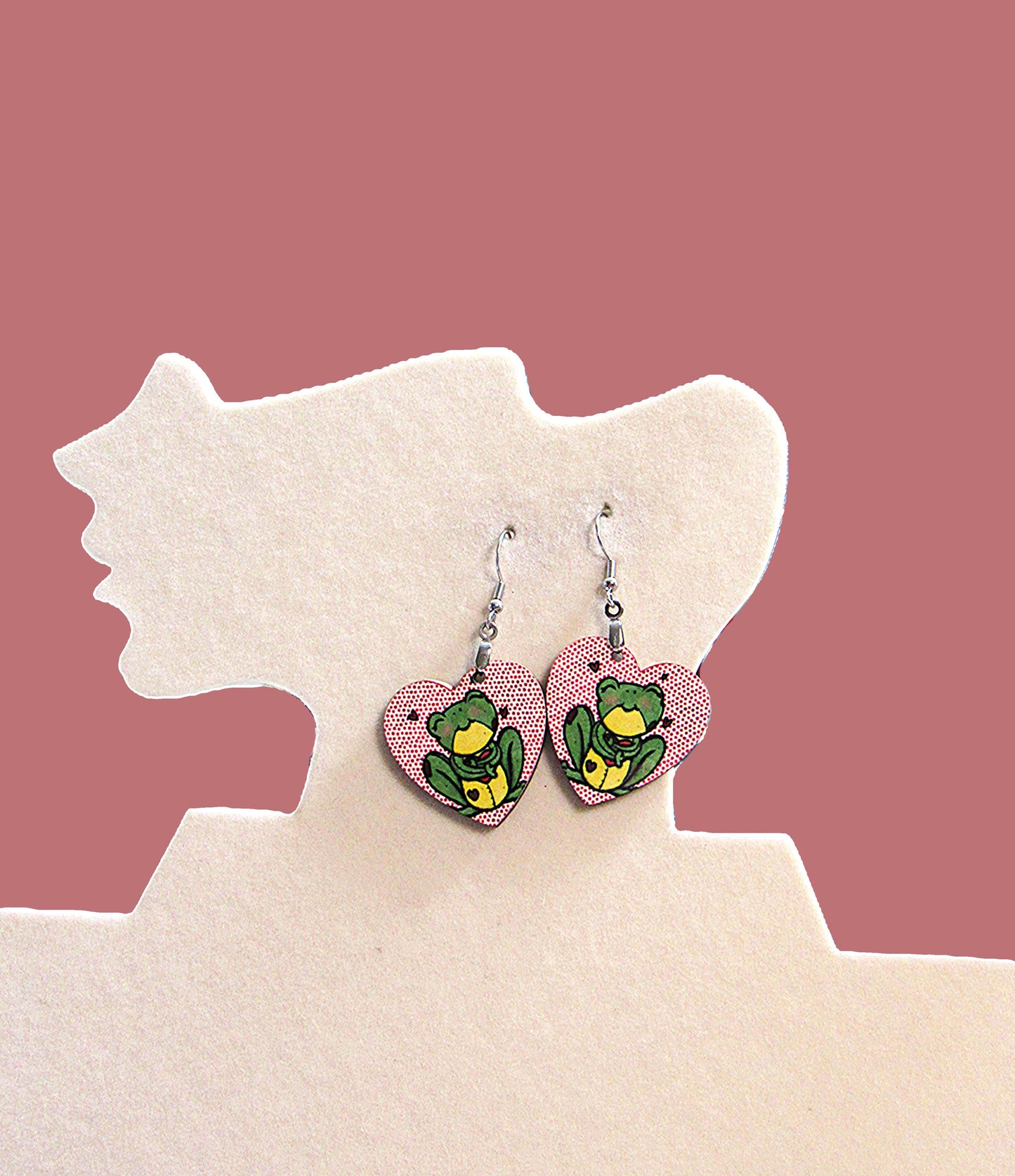 Heart Shaped Sublimated Earrings
