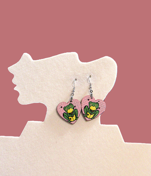 Heart Shaped Sublimated Earrings