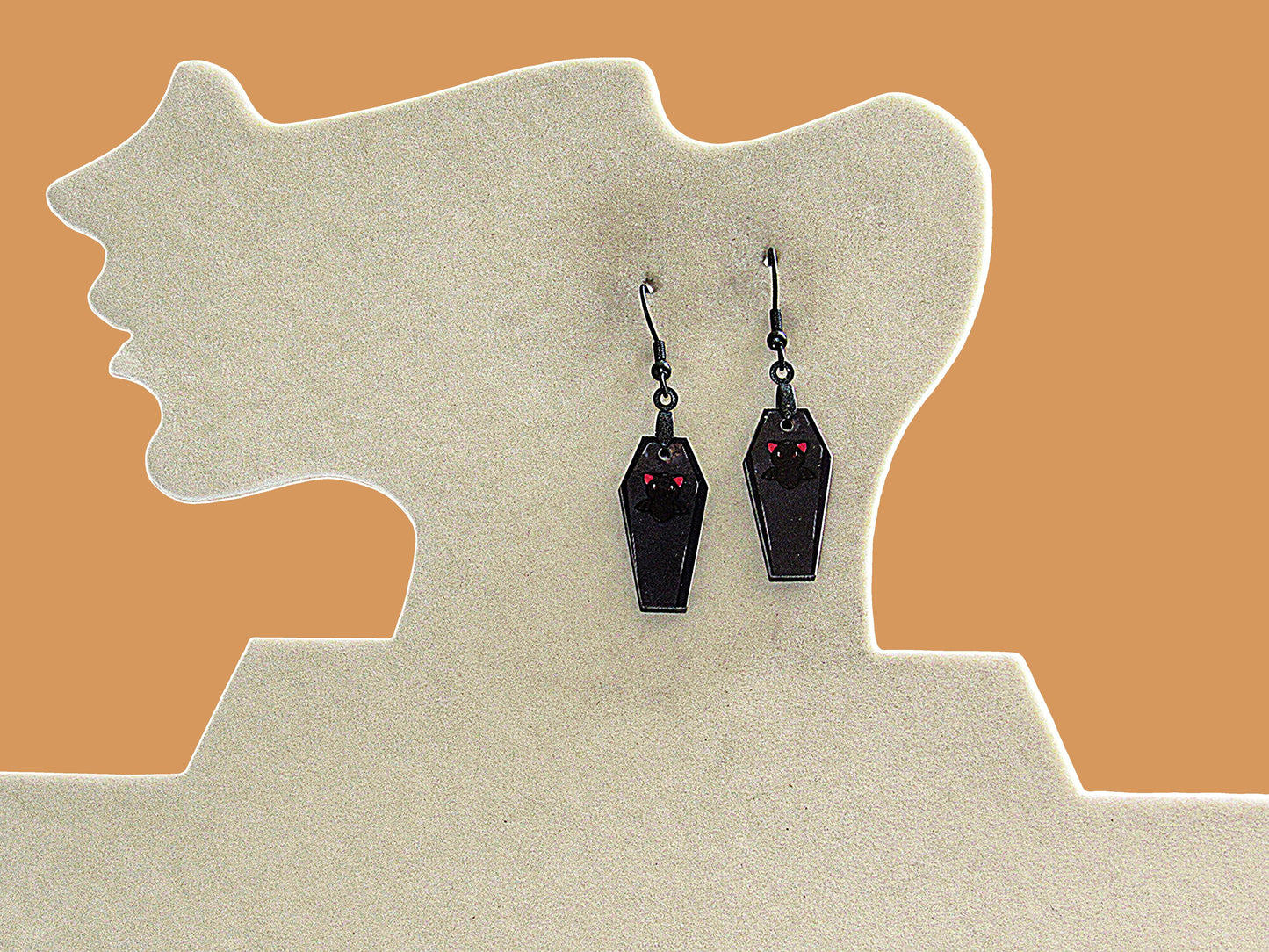 Coffin Shaped Sublimated Earrings 1 inch