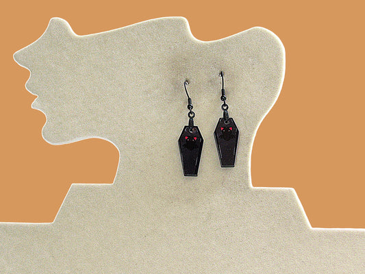 Coffin Shaped Sublimated Earrings 1 inch