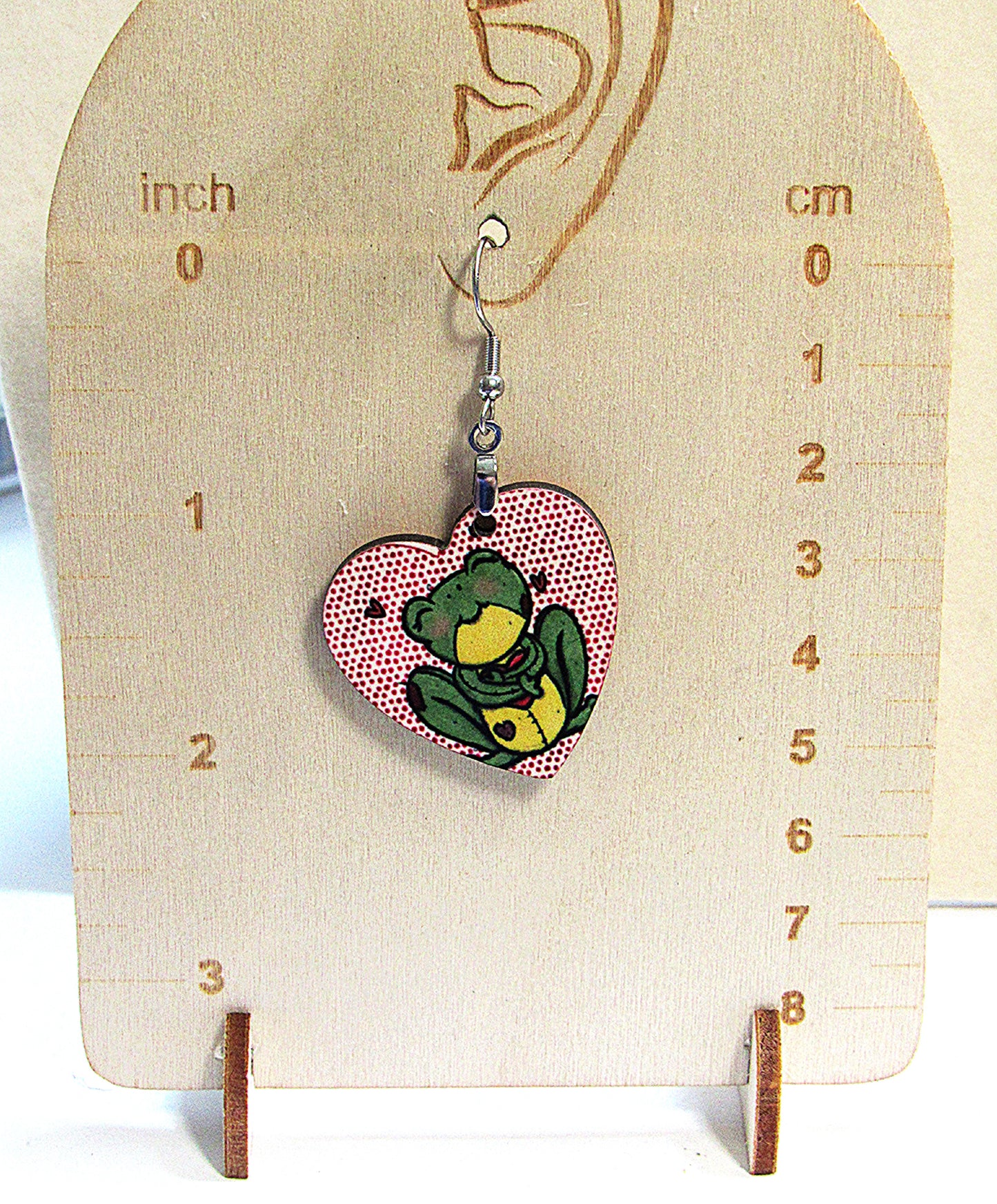 Heart Shaped Sublimated Earrings