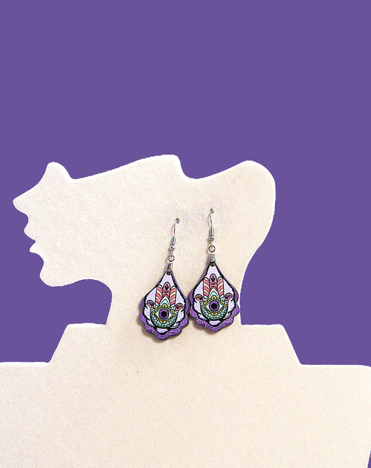 Fancy Teardrop Shaped Sublimated Earrings