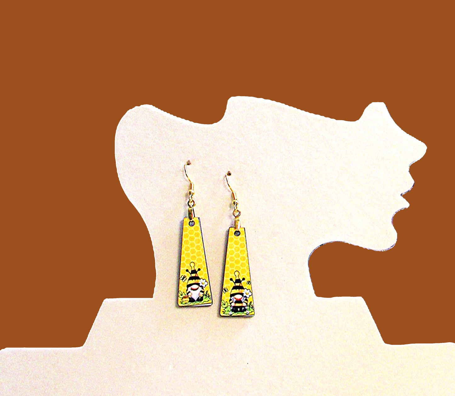 Modern Bar Shaped Sublimated Earring