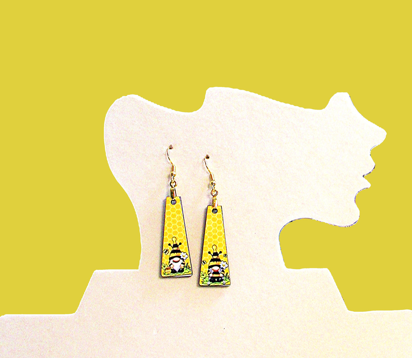 Modern Bar Shaped Sublimated Earring