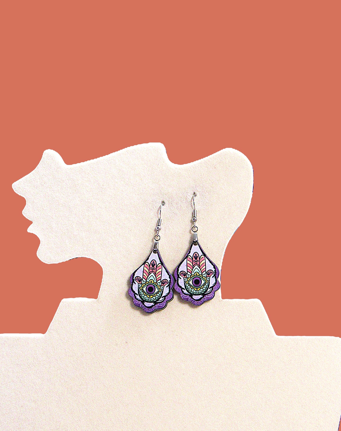 Fancy Teardrop Shaped Sublimated Earrings