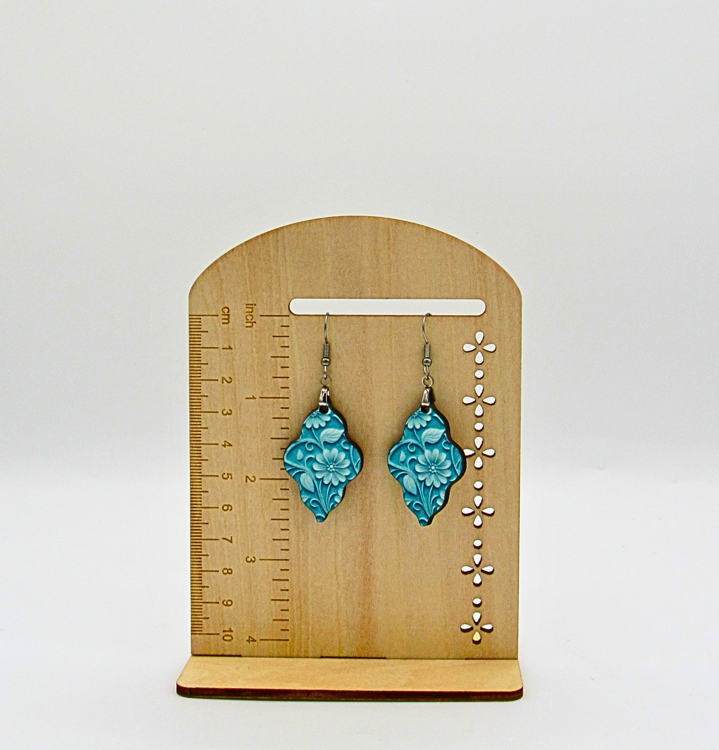 MDF- Wavy Edge Shaped Sublimated Earrings 1.5 inch