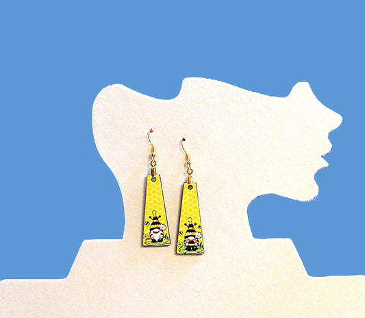 Modern Bar Shaped Sublimated Earring
