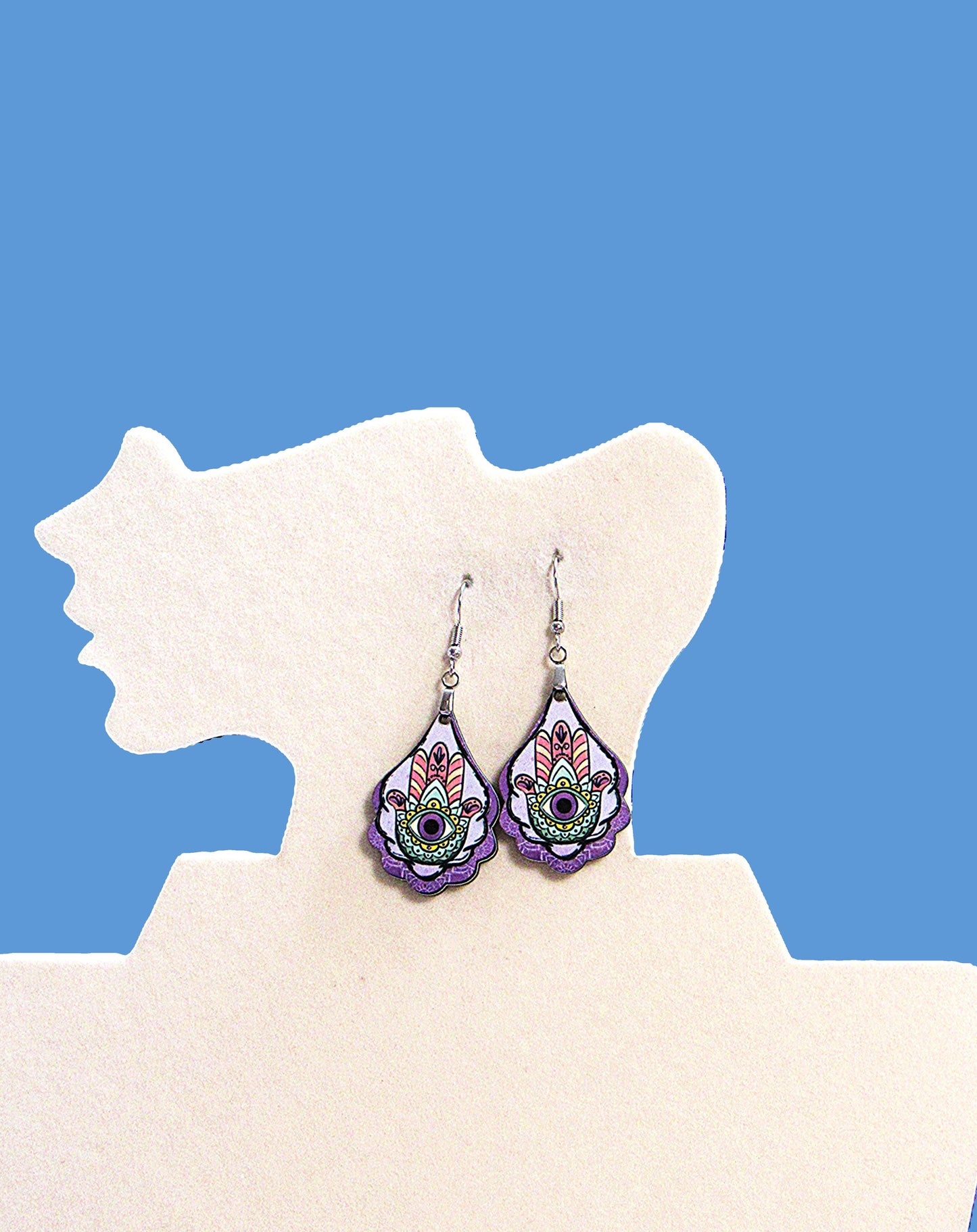 Fancy Teardrop Shaped Sublimated Earrings