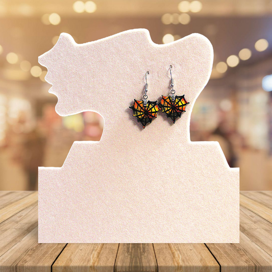 Heart Web Shaped Sublimated Earrings 1 inch