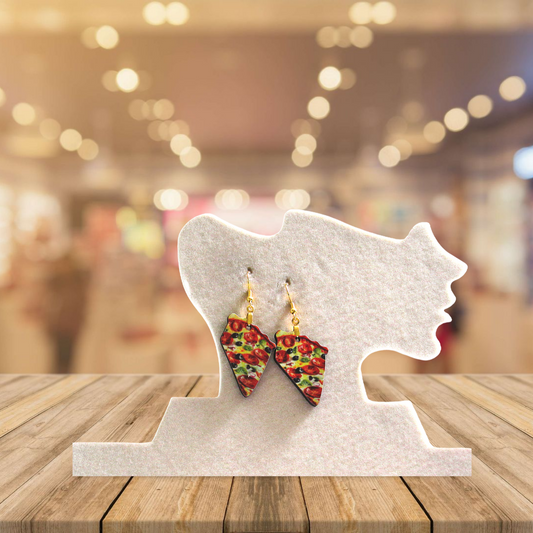 Pie Shaped Sublimated Earring
