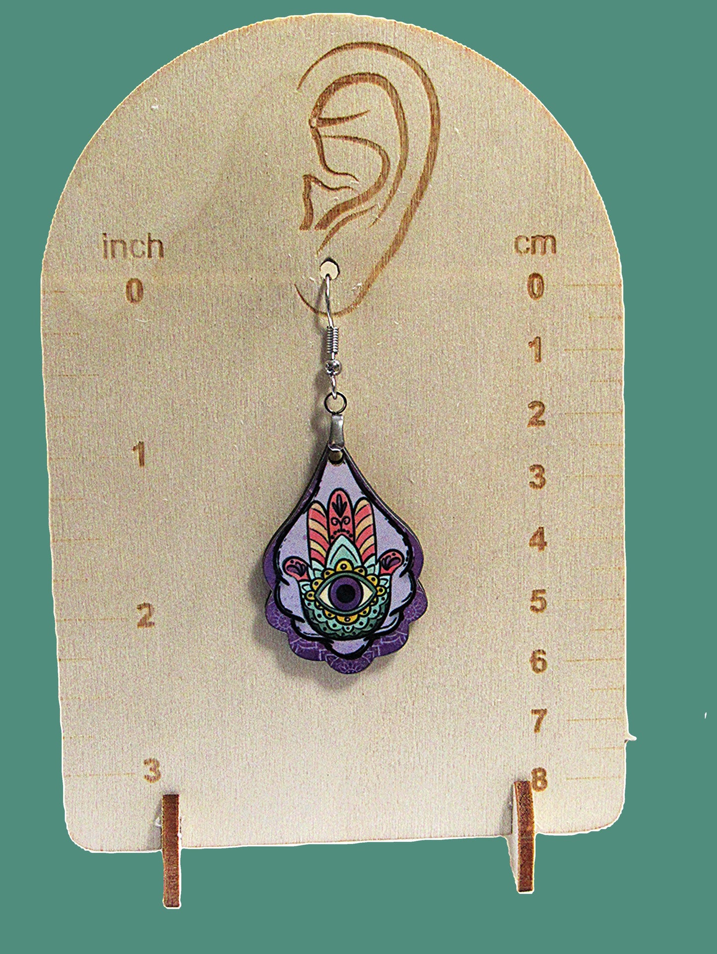 Fancy Teardrop Shaped Sublimated Earrings
