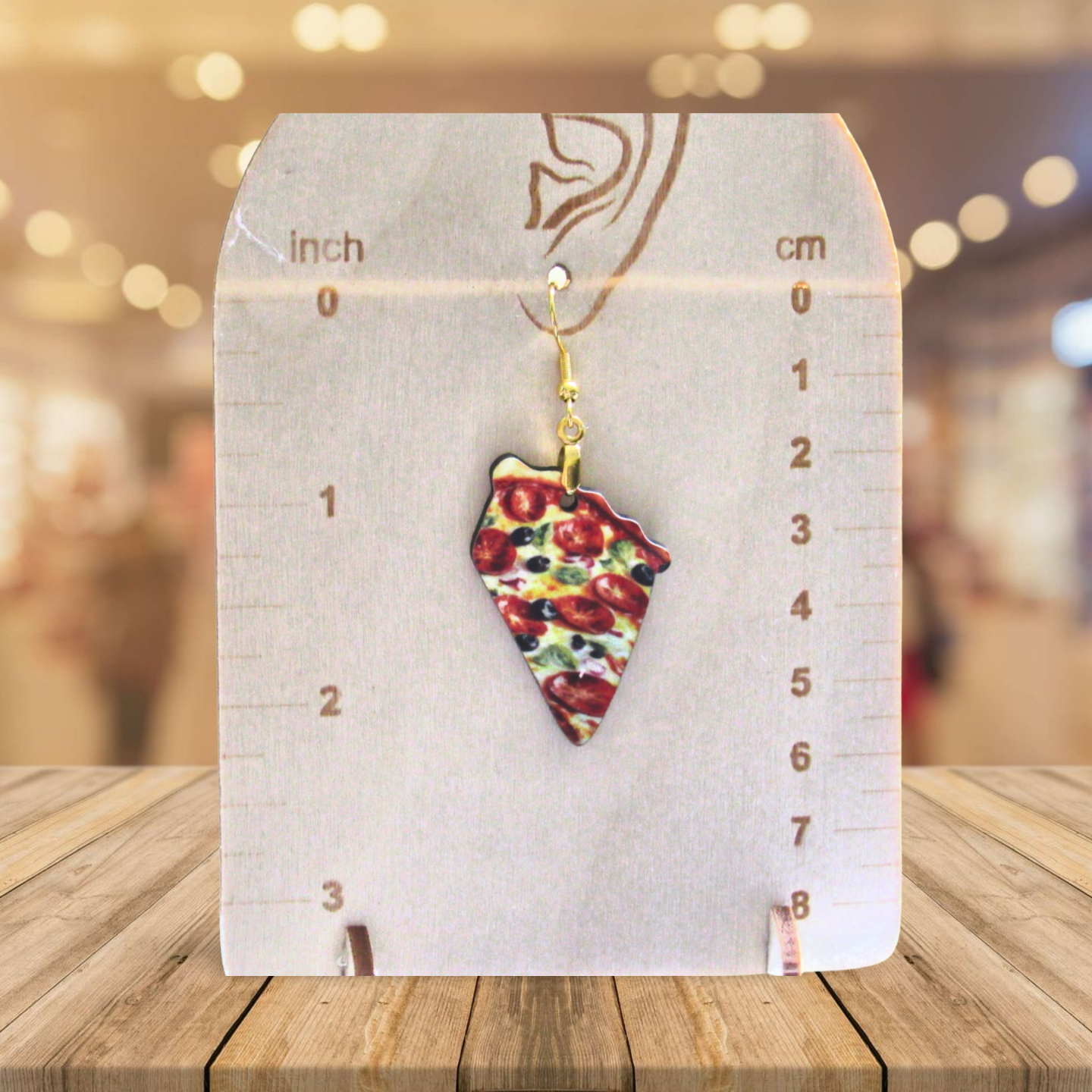 Pie Shaped Sublimated Earring