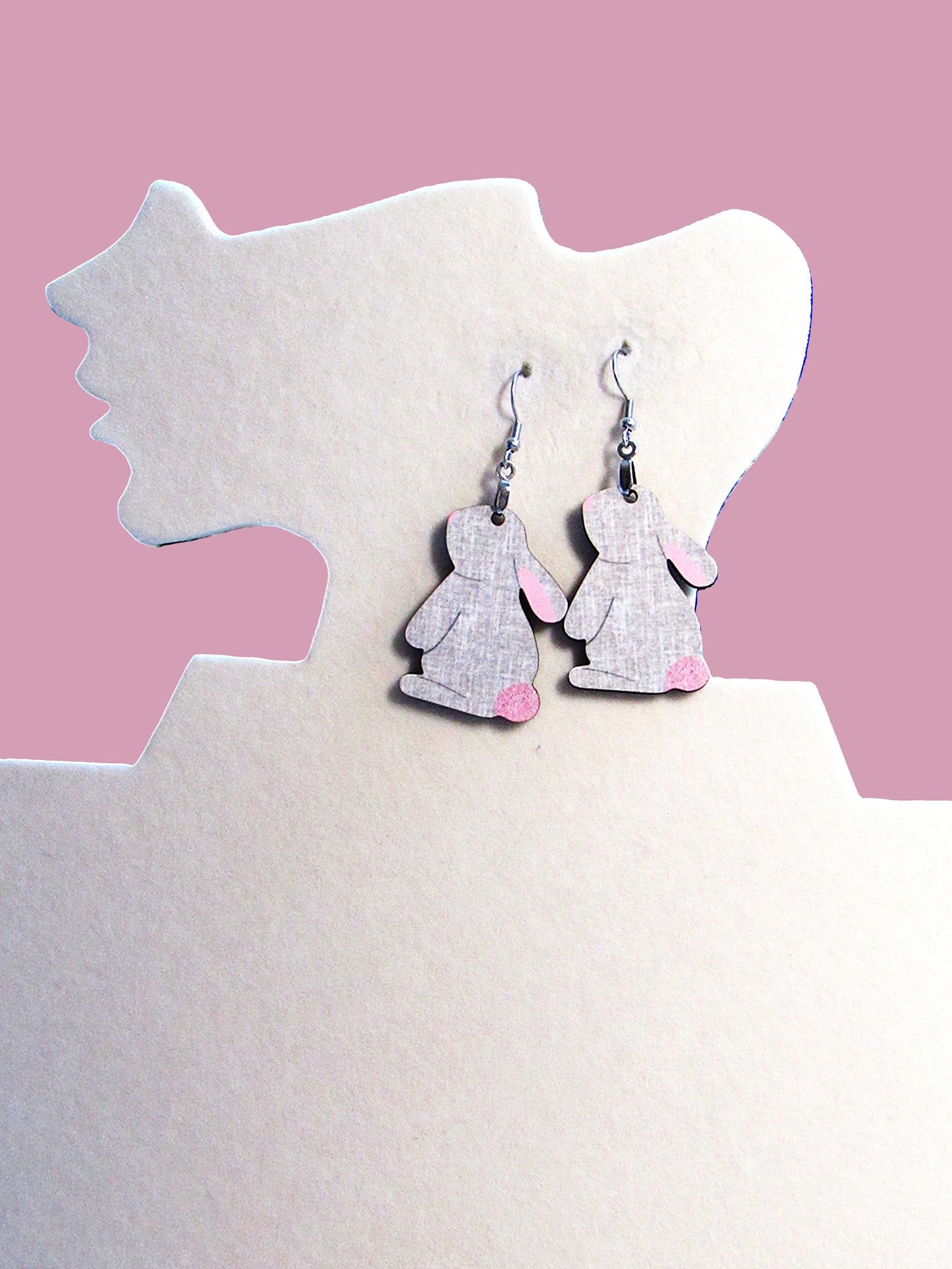 Bunny Shaped Sublimated Earrings