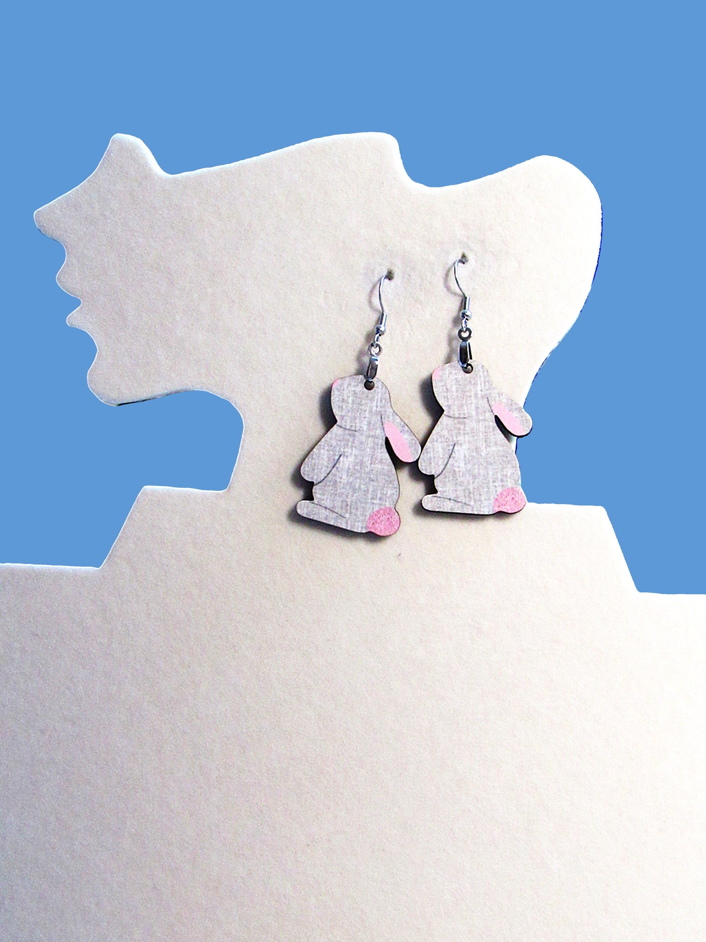 Bunny Shaped Sublimated Earrings