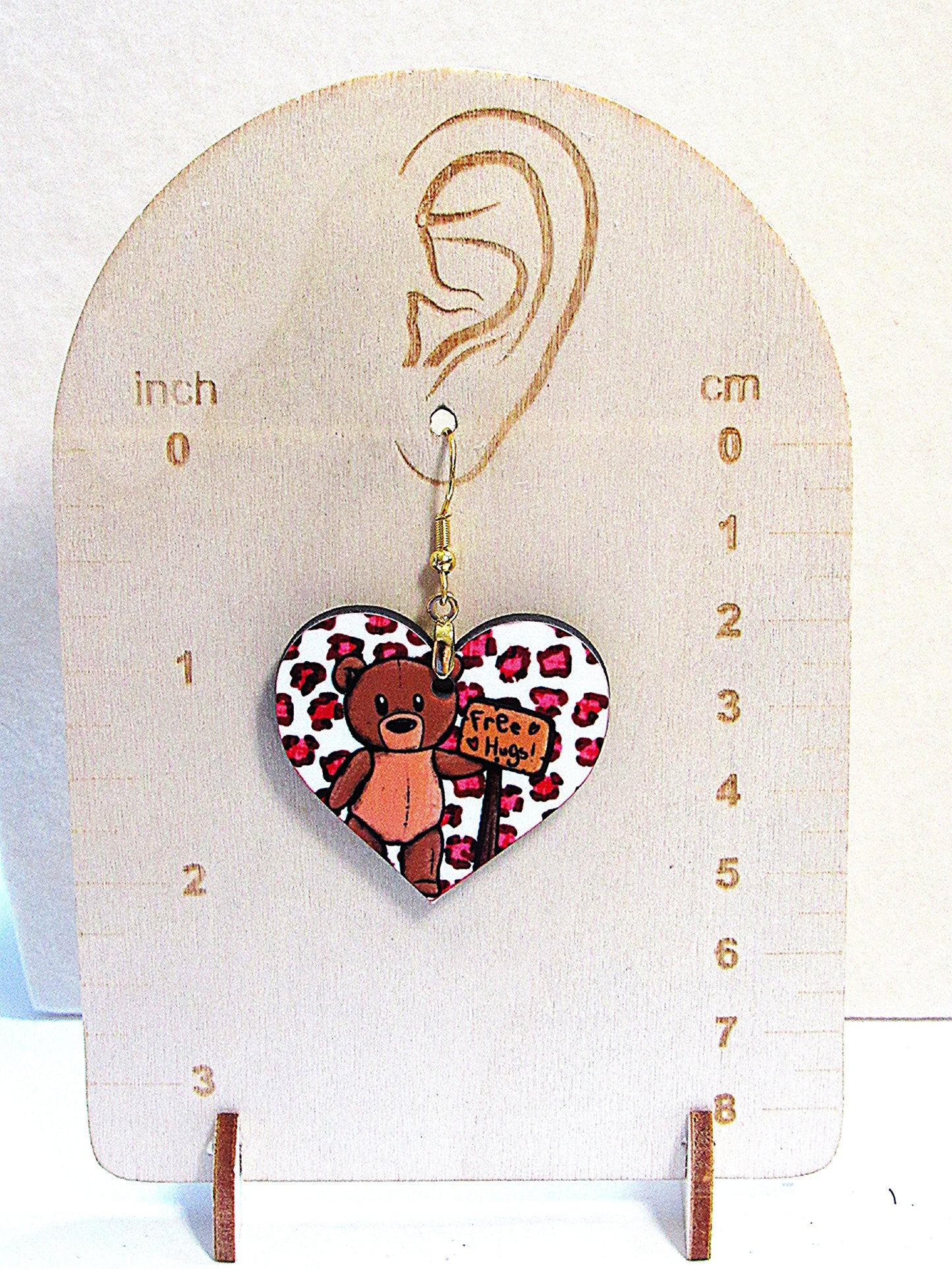 Heart Shaped Sublimated Earrings
