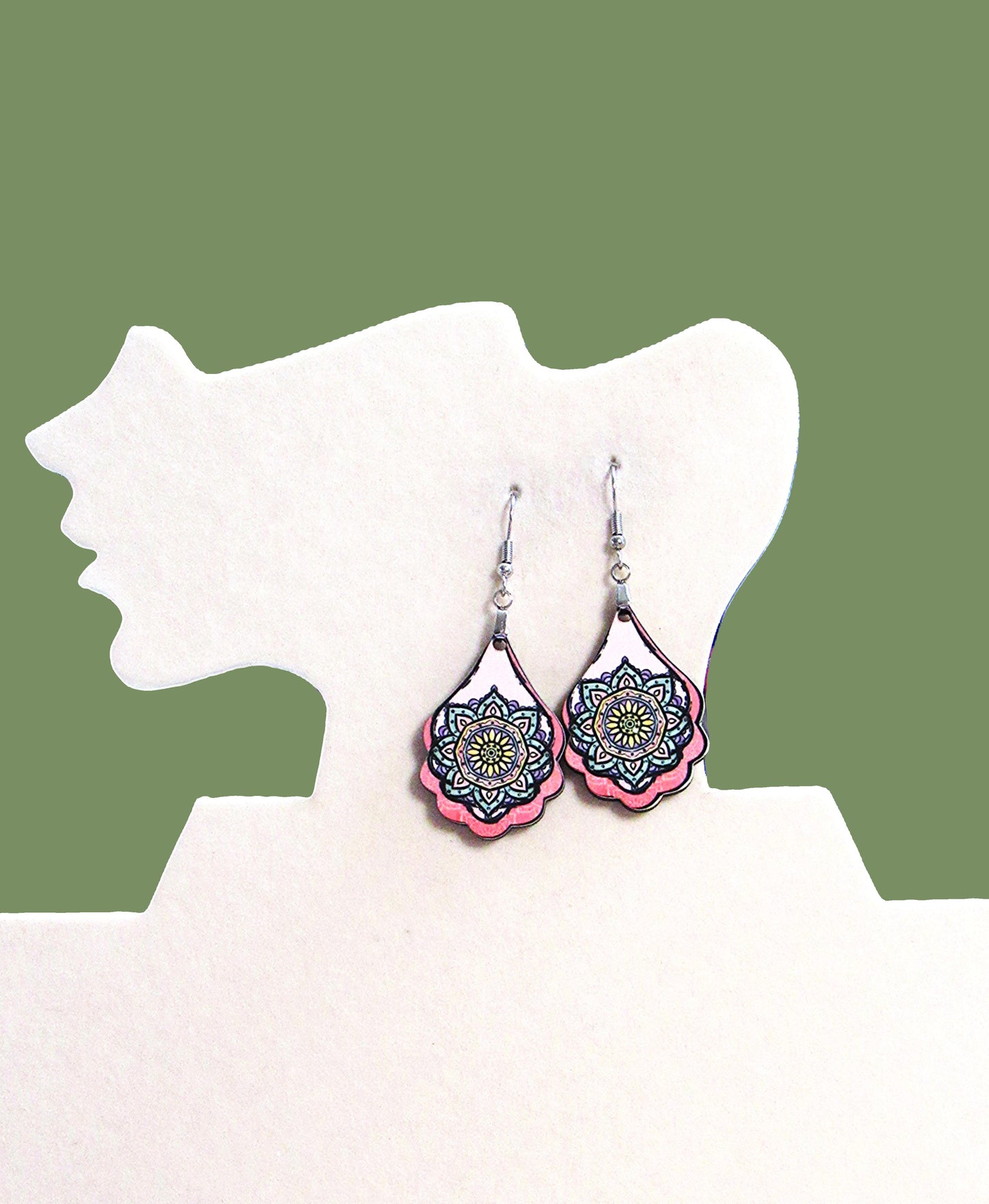 Fancy Teardrop Shaped Sublimated Earrings