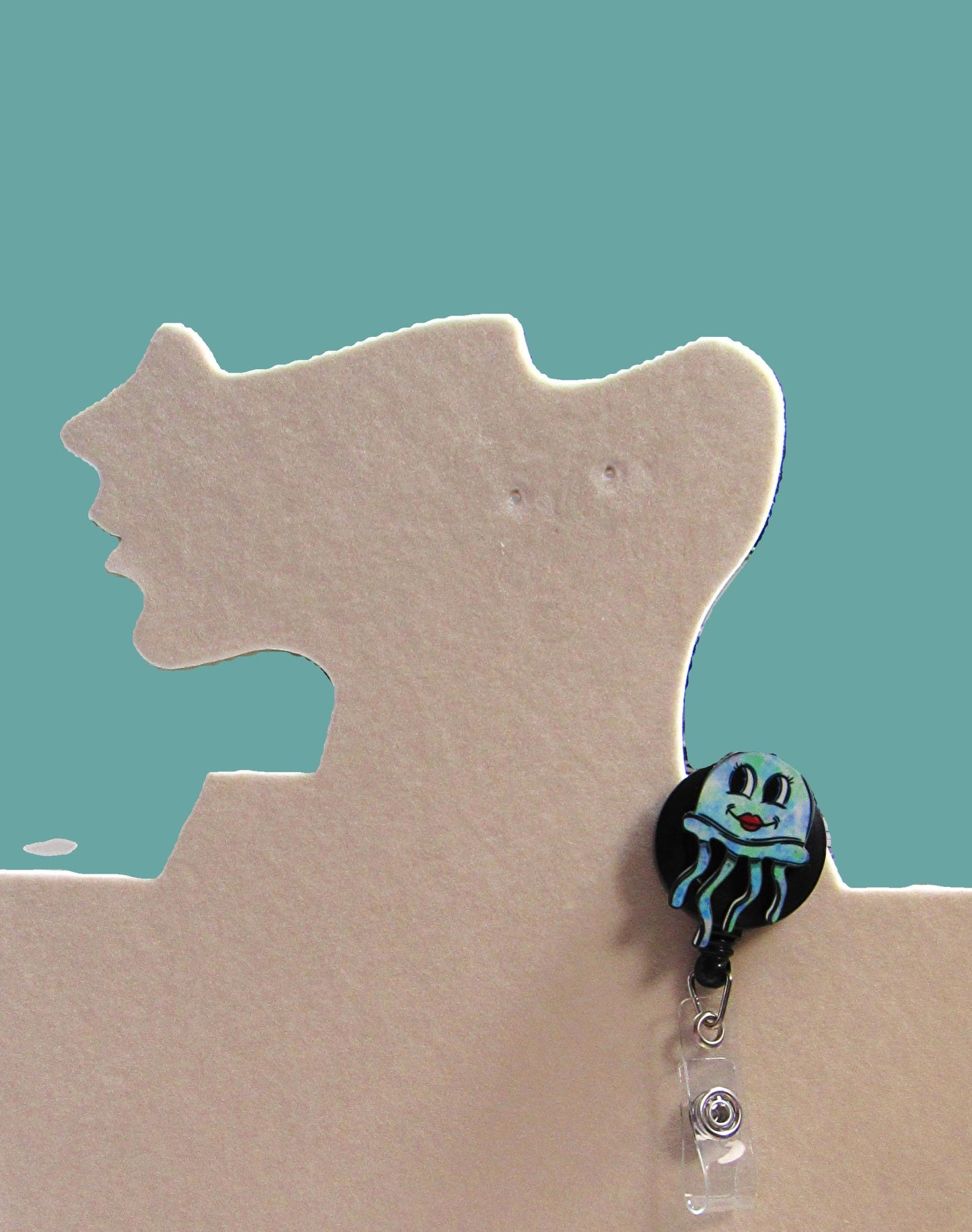 Jellyfish Shaped Sublimated Badge Reel