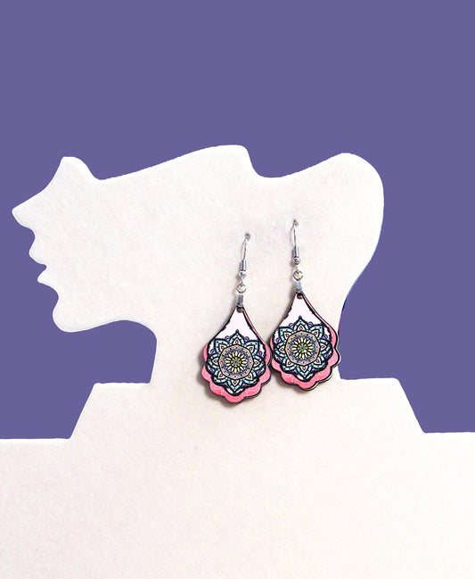 Fancy Teardrop Shaped Sublimated Earrings