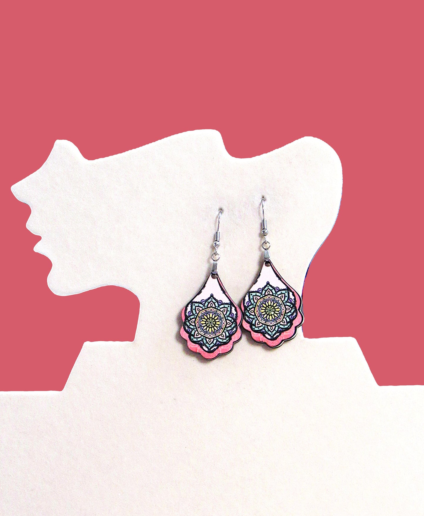 Fancy Teardrop Shaped Sublimated Earrings