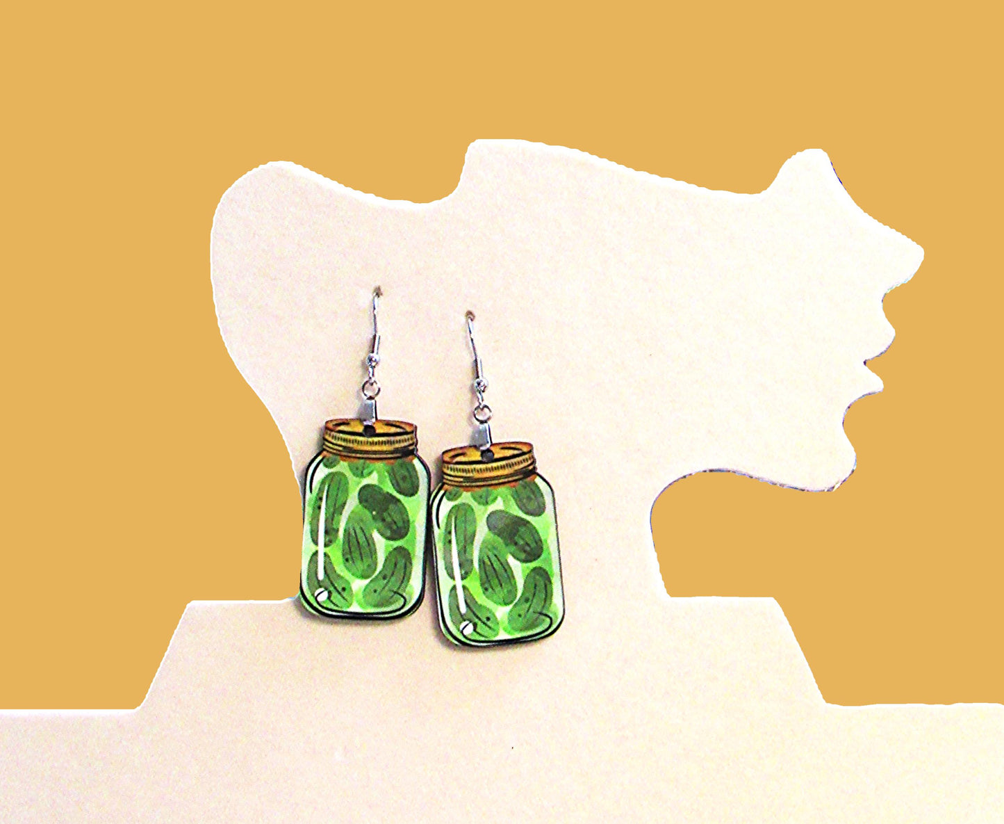 Mason Jar Shaped Sublimated Earrings 1.5 inch