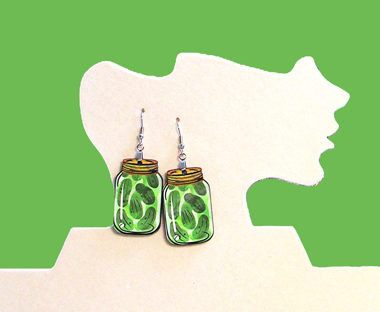 Mason Jar Shaped Sublimated Earrings 1.5 inch