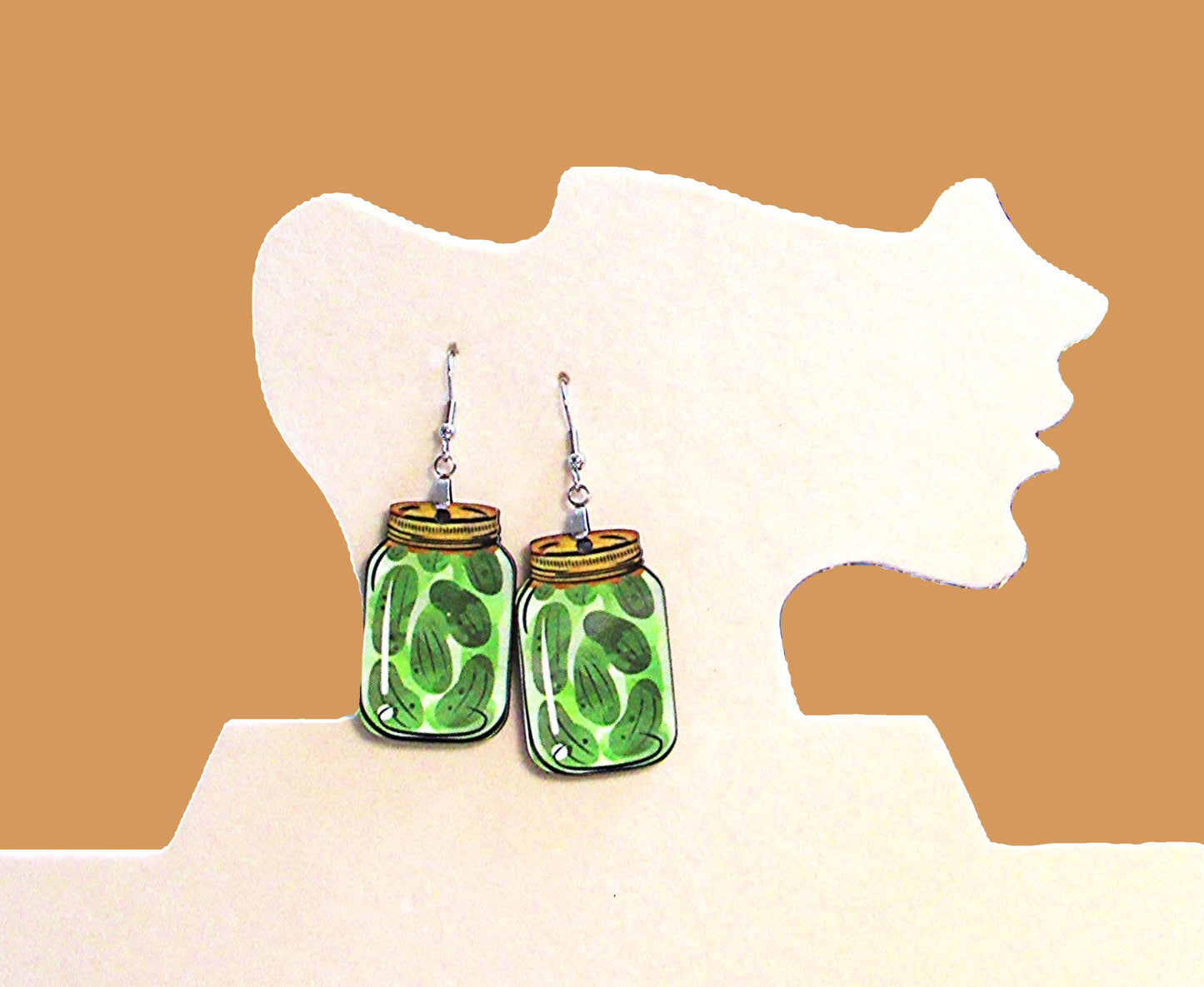 Mason Jar Shaped Sublimated Earrings 1.5 inch