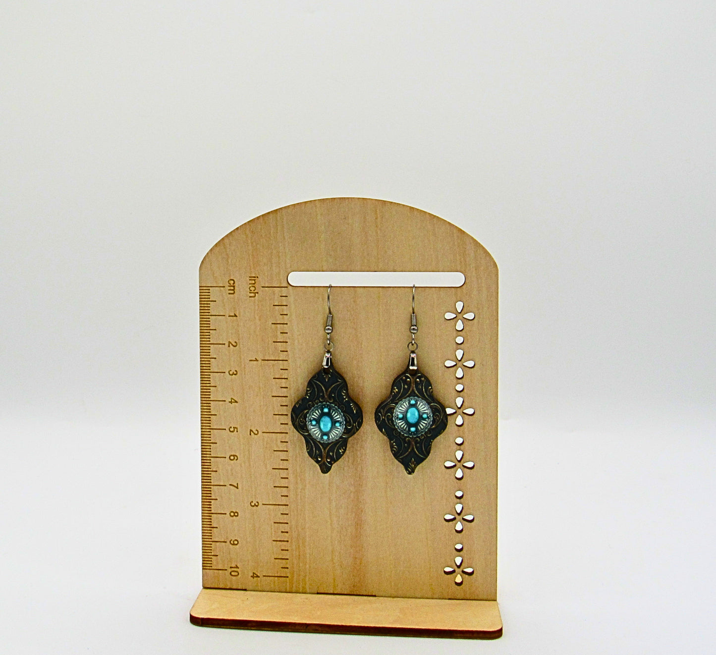 MDF- Wavy Edge Shaped Sublimated Earrings 1.5 inch