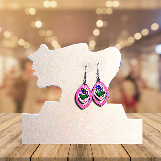 Open Teardrop Shaped Sublimated Earrings 1.5 inch