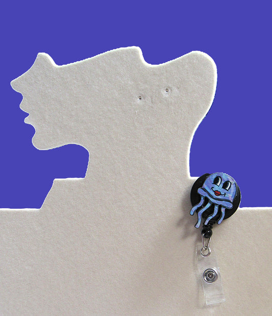 Jellyfish Shaped Sublimated Badge Reel