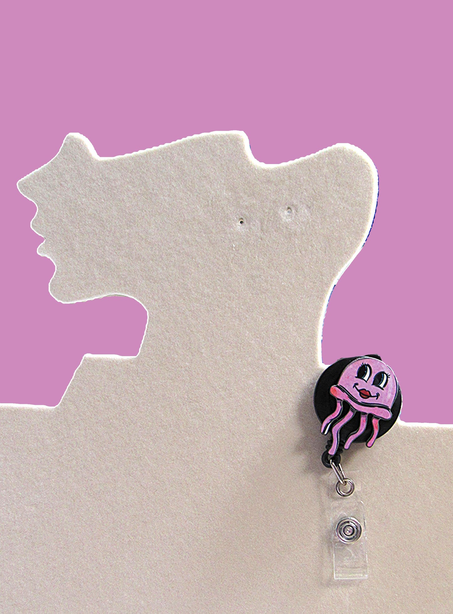 Jellyfish Shaped Sublimated Badge Reel