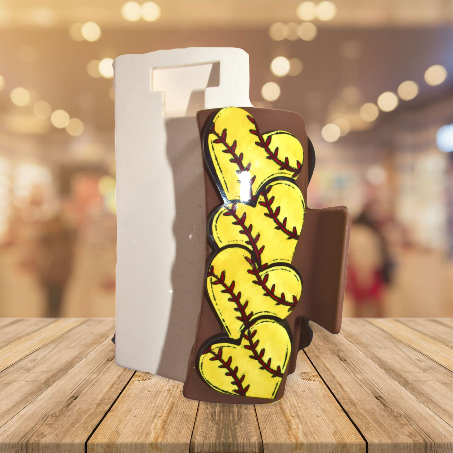 Heart Shaped Sublimated Hair Clip Large