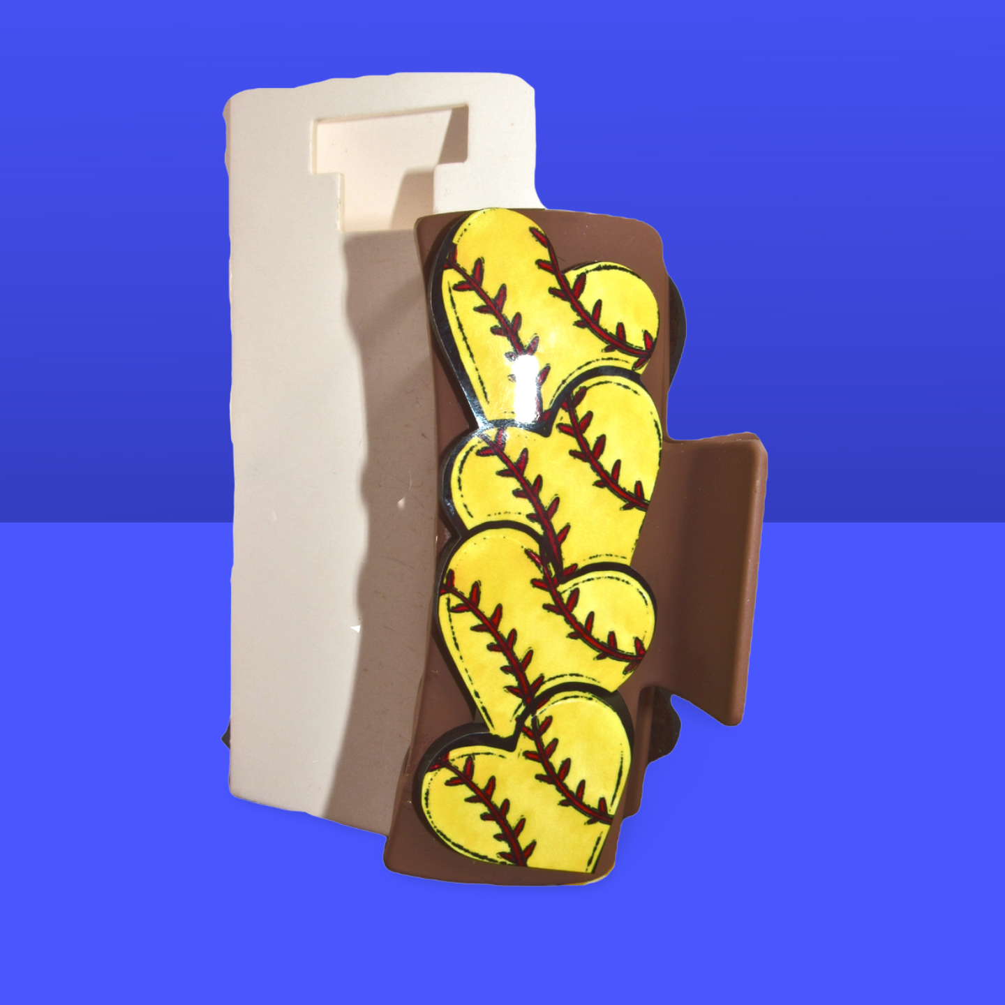 Heart Shaped Sublimated Hair Clip Large