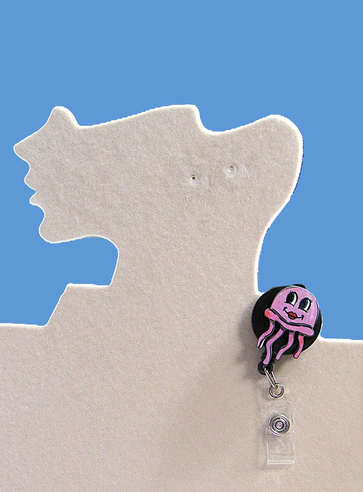 Jellyfish Shaped Sublimated Badge Reel