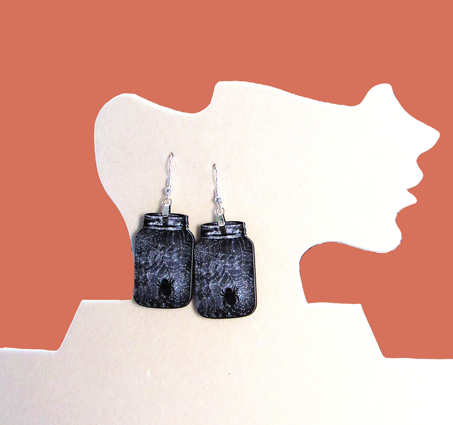 Mason Jar Shaped Sublimated Earrings 1.5 inch
