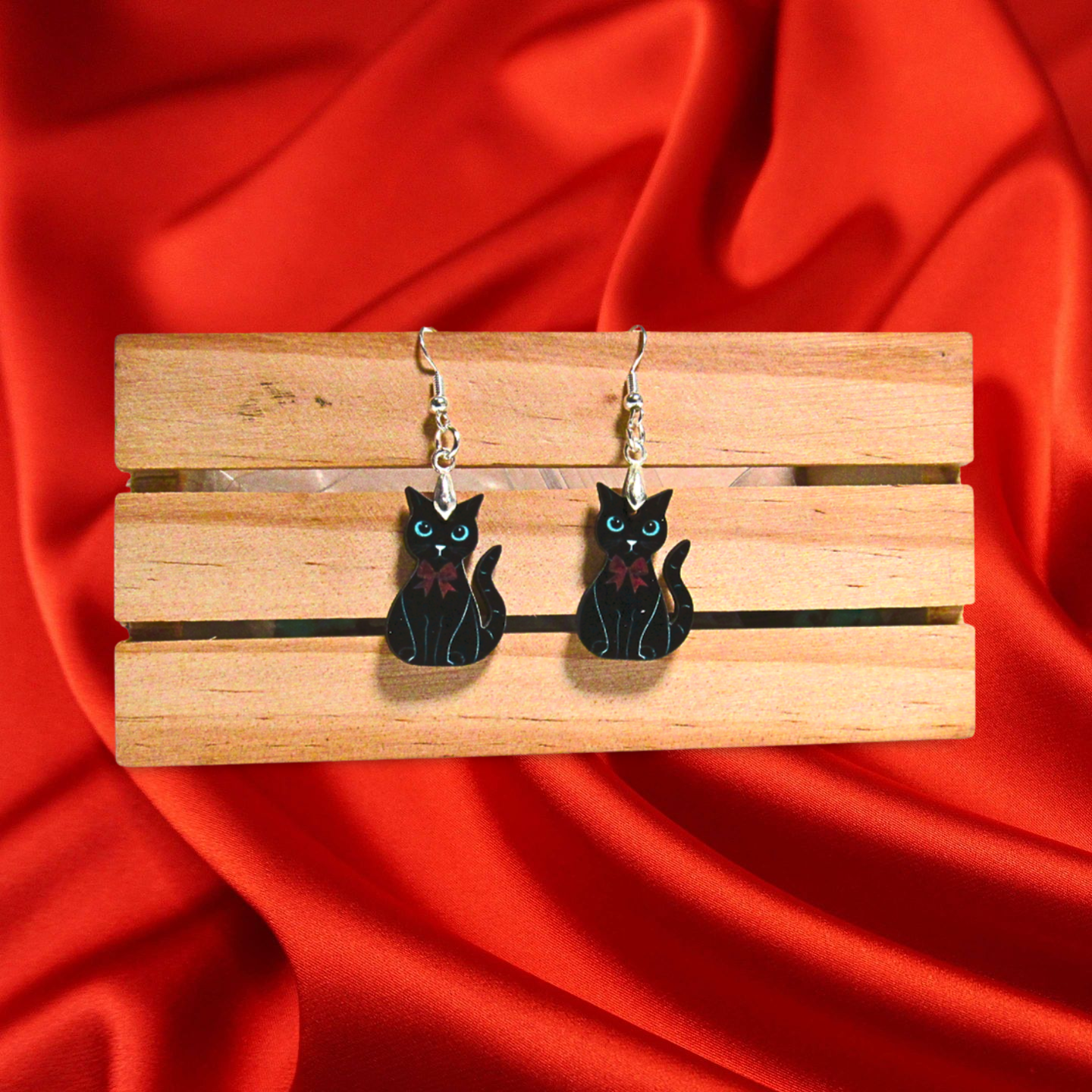 Cat Shaped Sublimated Earrings 1 inch