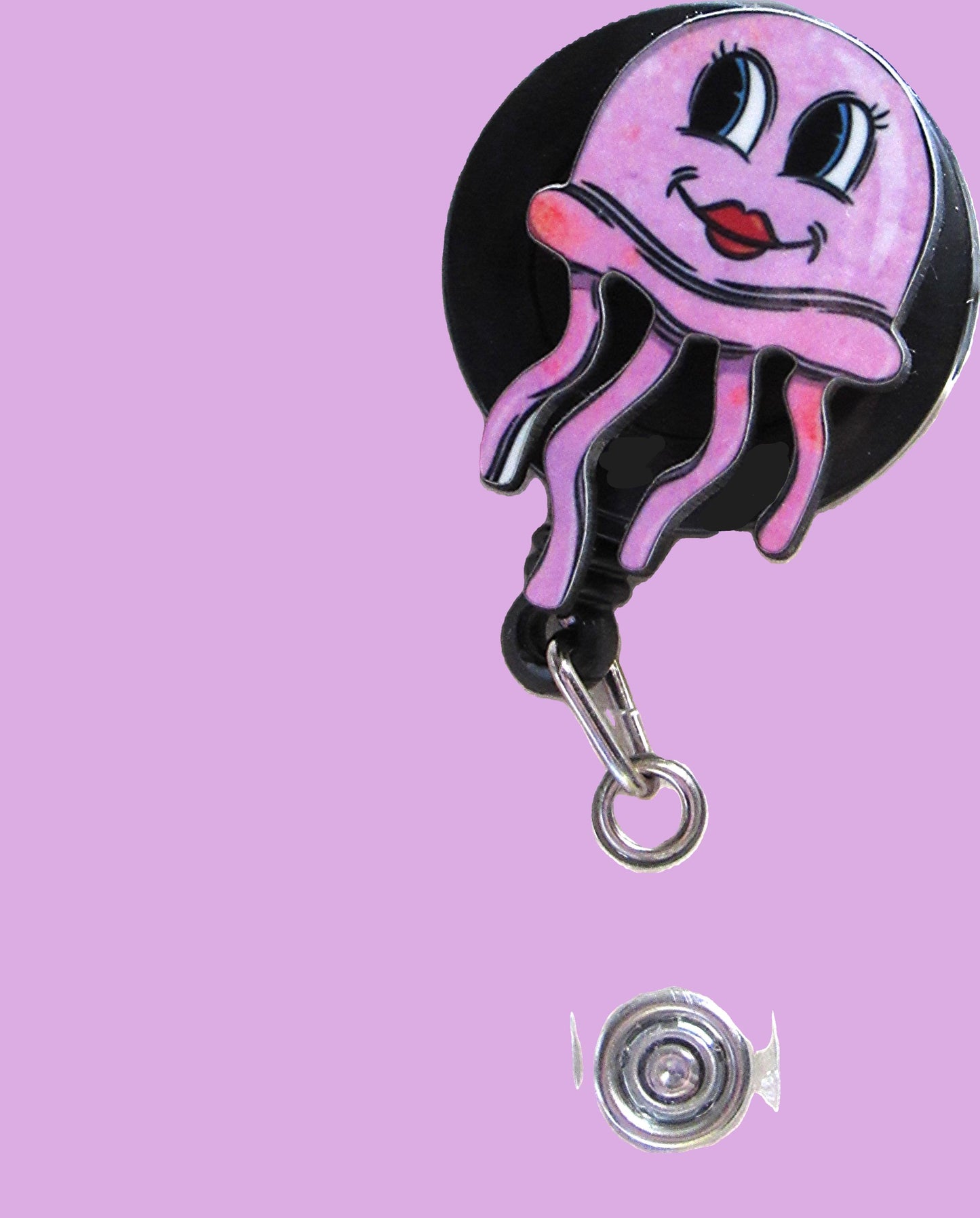 Jellyfish Shaped Sublimated Badge Reel