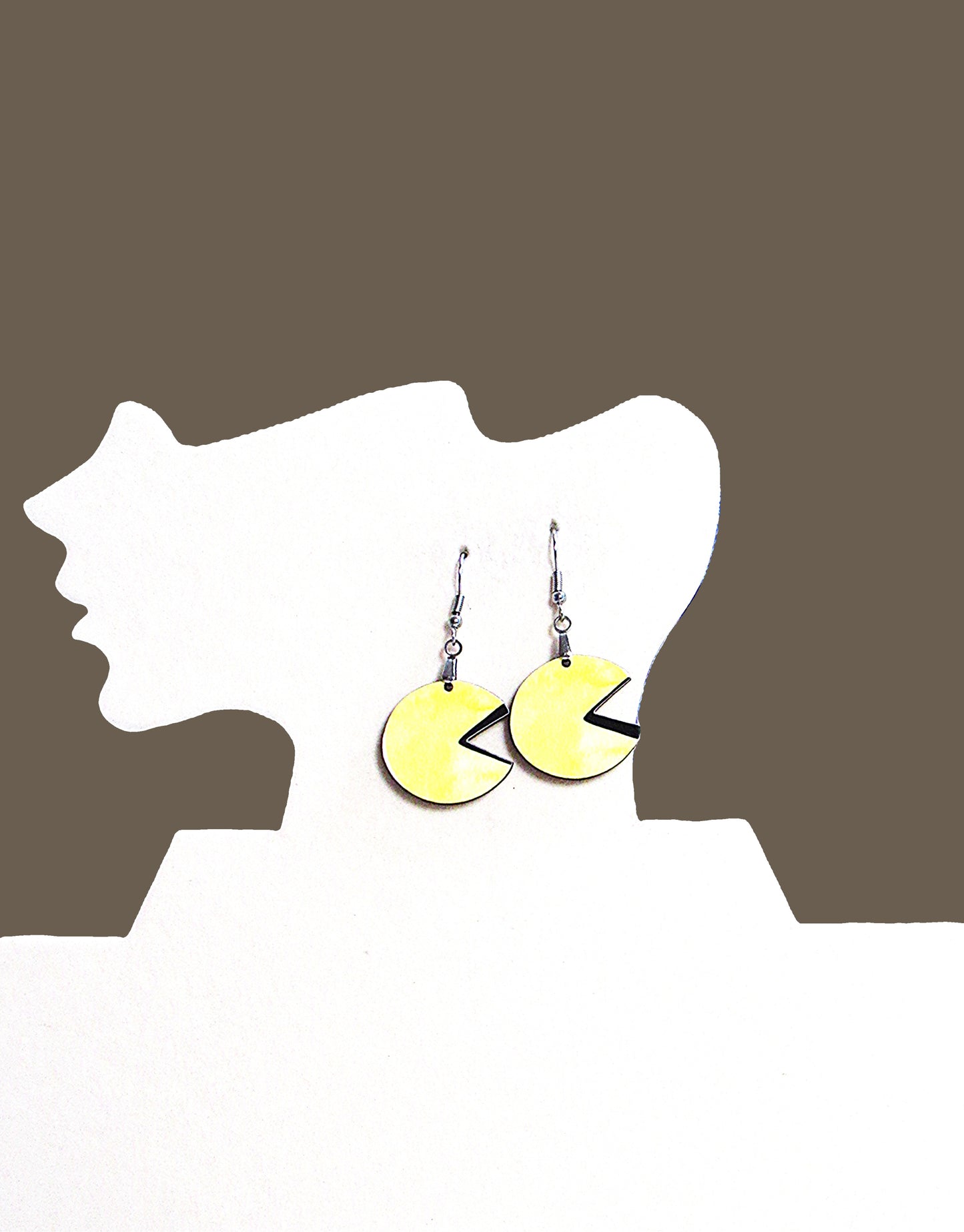 Lilypad Shaped Sublimated Earrings 1 inch