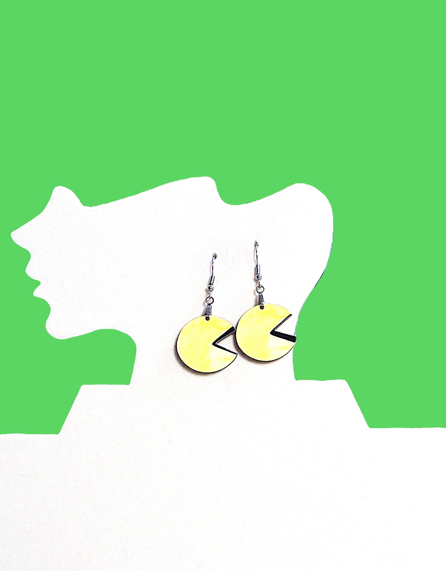 Lilypad Shaped Sublimated Earrings 1 inch