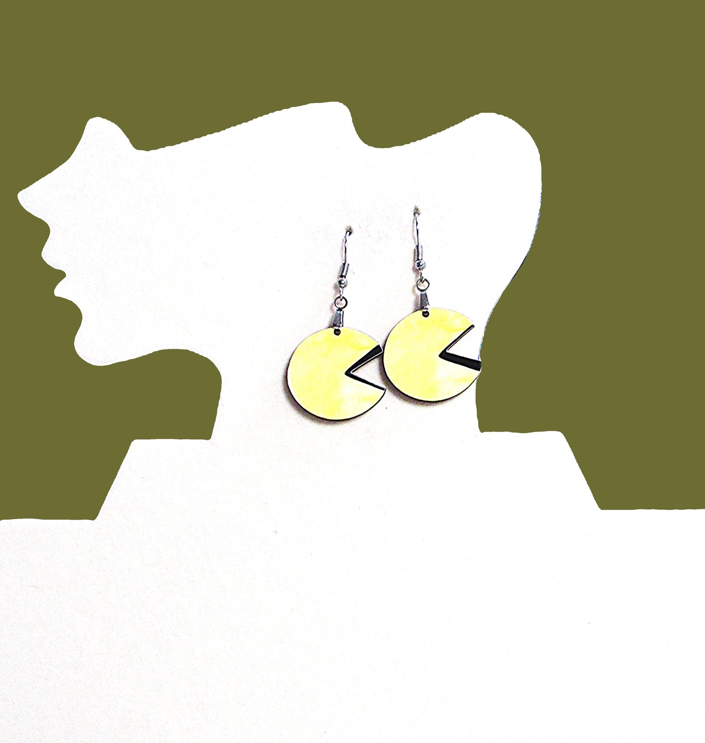 Lilypad Shaped Sublimated Earrings 1 inch