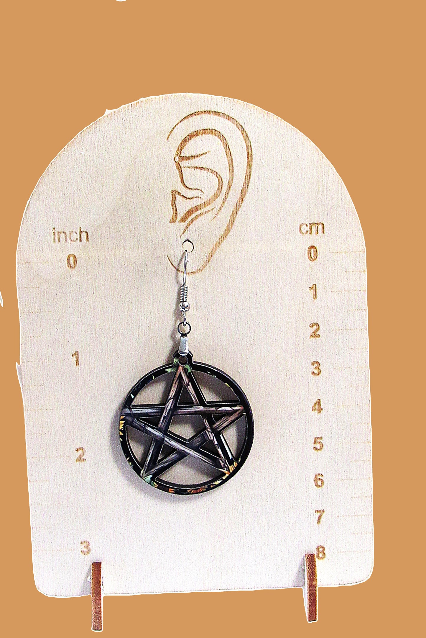 Pentagram Shaped Sublimated Earrings