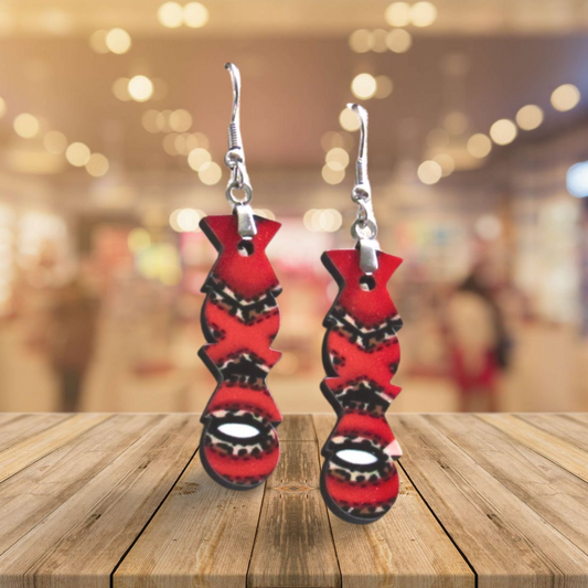 XXO  Shaped Sublimated Earrings